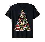 Construction Vehicle Excavator Christmas Tree Santa Hat T-Shirt