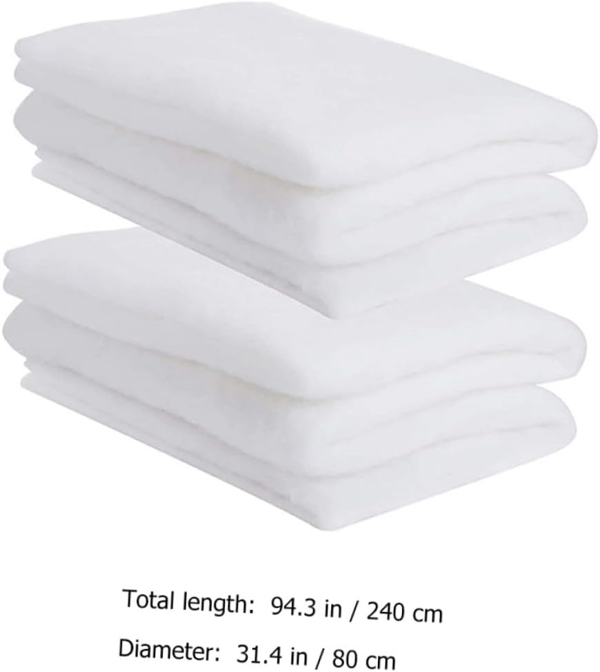 Artificial Snow Blanket 2pcs Set Fluffy White Decorative Snow Carpet for Christmas Party Holiday Indoor Winter Decor for Photo Props and Doll Filling