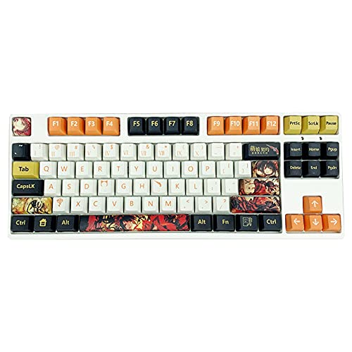 Keyborads - Juego de 108 teclas de perfil OEM con extractor para teclado mecánico Cherry Mx Gateron Kailh Switch (Tokisaki Kurumi)