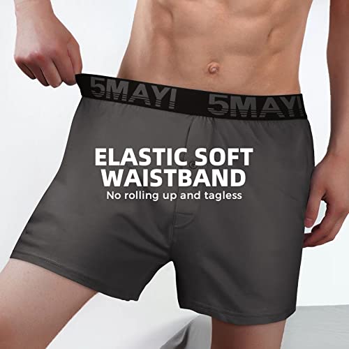 5Mayi Mens Underwear Boxers For Men Knit Cotton Boxers Mens Boxers Pack M #TOP2