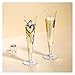 Ritzenhoff 1078190 Night #1 Champagne Flute, Glass, Gold, Platinum, Black