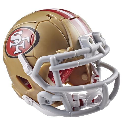 Image of Transformers NFL San Francisco 49ers Goldrush, 5.5-Inch Robot Action Figure Changes to Helmet, Collectible Football Toys, 8+