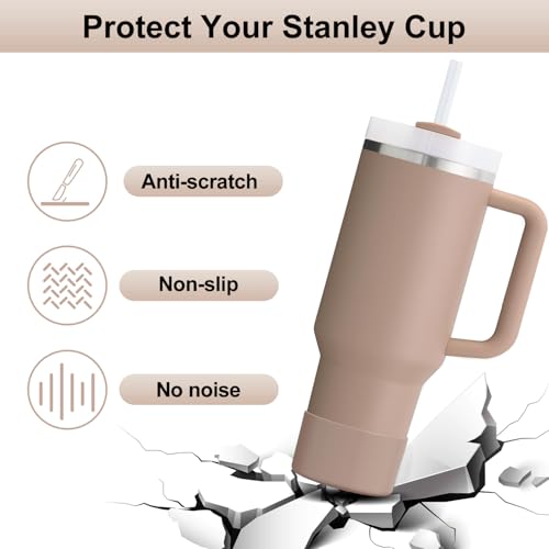 Image of Affute Protective Silicone Boot for Stanley Quencher H2.0 40 30 20 oz & IceFlow Flip 30 20 oz, BPA Free Anti-Noise Anti-Scratch, Stanley Cup Protector Sleeve Cover Boot