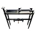 VKRP Enterprises Industrial Machinery Blacksmith Anvil Vise Base Stand with Adjustable legs and built-in Tool holder,Black