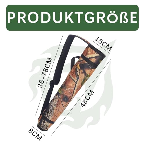 KURUGEILI Bogenschießen Quiver Rücken und Hüfte Quivers Einstellbare Pfeil Rucksack Tasche Halter Seite Hüftpfeile Tasche für Compound Recurve Bogen Praxis Ziel Jagd