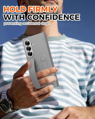 Image of Hybird Shockproof Back Cover Case for Samsung Galaxy Z Fold 8 Ultra Case with Wrist Strap, Screen Protector, Stand & Hinge Z Fold 8 Ultra 5G Cover