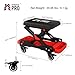 HYDRAULIC PRO Automotive Creeper Seat with Rolling Wheels, 300 LBS Capacity Mechanic Stool, Heavy Duty Garage Stool with Soft Padded Cushion and Tool Trays, Foldable Design for Easy Storage