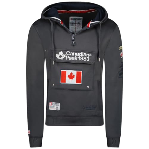 Canadian Peak Galapagos Men - Sudadera Con Bolsillo Tipo Canguro Para Hombres - Sudaderas Con Capucha Ciente Manga Larga - Rego Ide Primavera Verano Otoño Invierno (Gris Oscuro L)