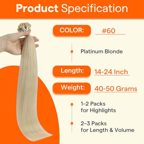 Full Shine Platinum Blonde Human Hair Extension Bundle with Ponytail image 5