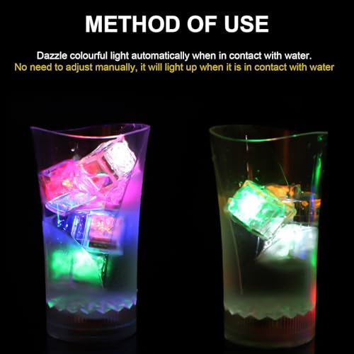 Cubos de hielo LED rojo, pack de 12 unidades miniatura 2