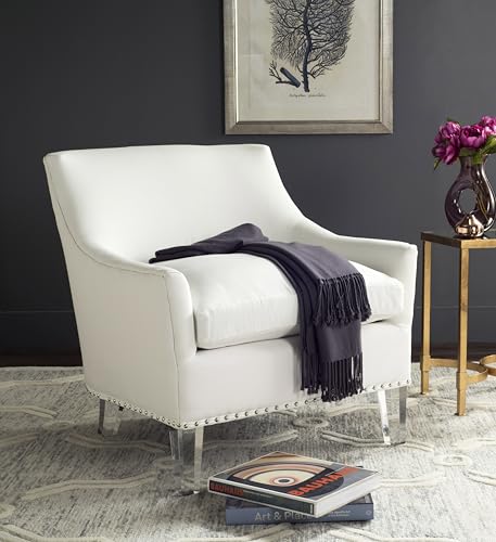 Sillón Plegable Blanco Algodón Estructura Madera miniatura 2