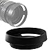 Fotasy 46mm Metal Curved Lens Hood, 46mm Vented Hood, 46mm Lens Hood for Fuji Leica Leitz Panasonic Olympus Panasonic Sony Lens, 46mm Screw-in Lens Hood