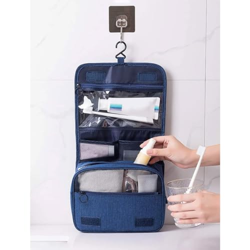 Necessaire Organizadora Bolsa De Viagem Para Objetos de Higiene Pessoal Com Divisória Cabide GANCHO