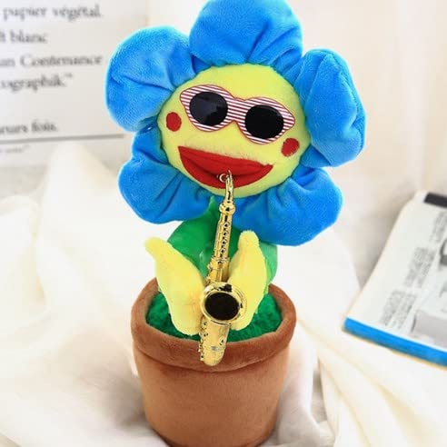 REXERA Dancing Cactus Talking Toy, Cactus Plush Toy, Wriggle Singing Recording Repeat What You Say Funny Education Toys for Babies Children Playing, Home Decorate (Cactus Toy) (Sun Flower Cactus)