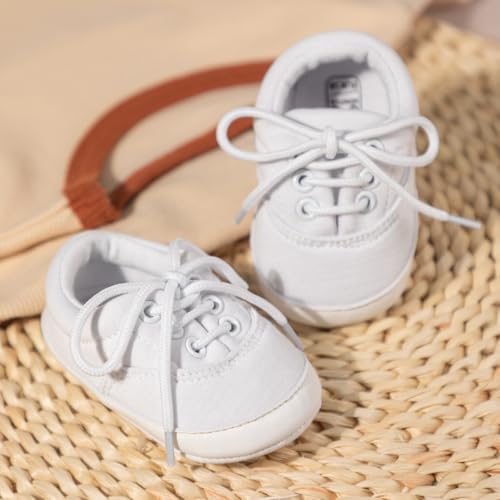 Image of Infant Baby Boys Girls Canvas Sneaker Toddler Slip On Anti Skid Newborn First Walkers Candy Shoes for 0-18 Months