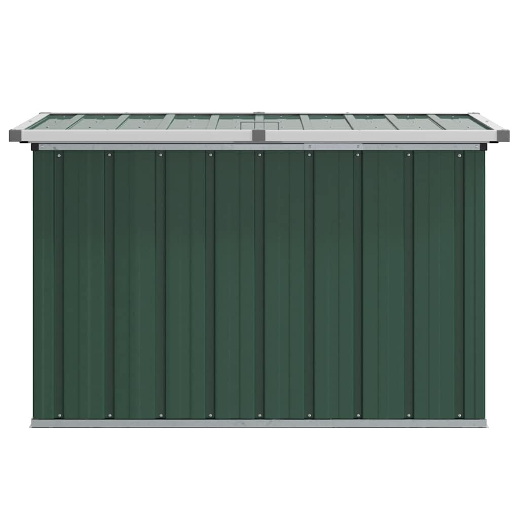 Générique Contenitore esterno in acciaio zincato verde 109 x 67 x 65 cm, ideale per giardino, patio o terrazza, per riporre cuscini, attrezzi e giocattoli, design sobrio e senza tempo,