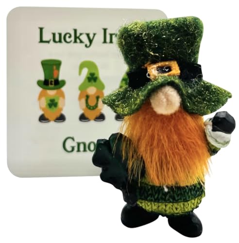 Westmon Works Lucky Irish Gnome Pocket Charm Mini Leprechaun Style Figurine Set with Story Card