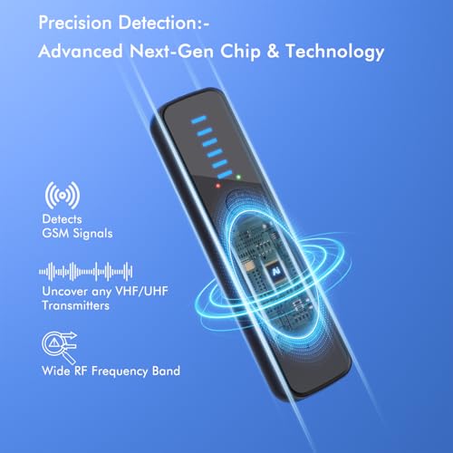Upgraded Hidden Camera Detector - AI-Powered Anti-Spy Device, GPS Tracker & Bug Detector, Portable RF Signal Scanner for Hotels, Travel, Home & Office (Black) - Image 3