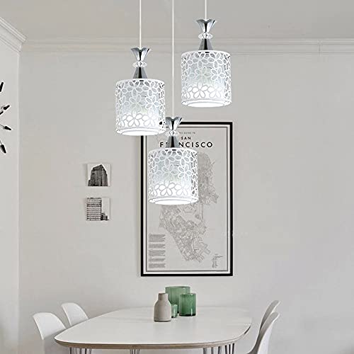 Lampe de lustre moderne à LED avec pendentif en cristal E27