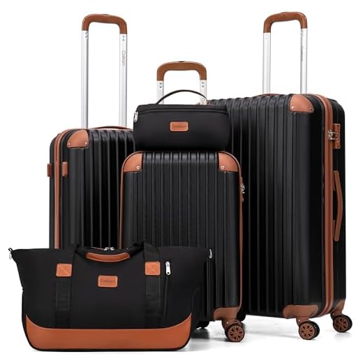 Five-Piece Travel Luggage Set with Wheels