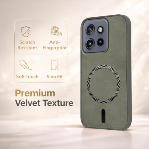 Image of Jkobi Leather Finish Back Cover Case for Motorola Moto Edge 50 Neo (MagSafe Compatible Wireless Charging | Soft Touch | Camera Bump Protection)