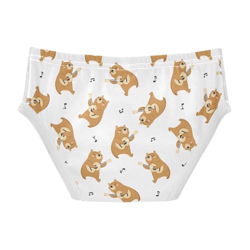 Cotton Little Boys Briefs Soft Bear Guitar Toddler Underwear2