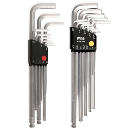 Wiha 66993 Zoll und metrisches Kugelende, Sechskantschlüssel-Sets, 2 Stück – Ansicht 1