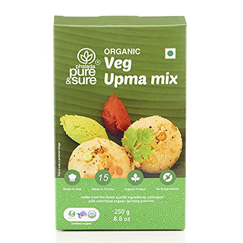 Pure & Sure Organic Upma Mix | Ready to Cook Meals | Vegetarian Upma Mix, Delicious & Aromatic, 250g