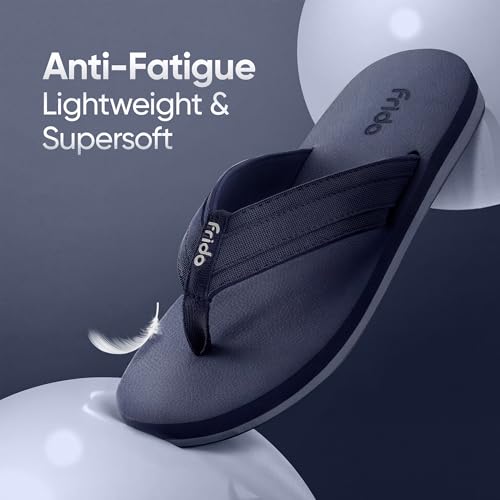 Image of Frido Cloud Comfort Slippers for Women & Men | Available in 2 Options- Arch Support & Without Arch |Orthopedic Soft Home Chappal Unisex Slipper, House Slipper with Anti-Skid Sole for Home Use & Casual