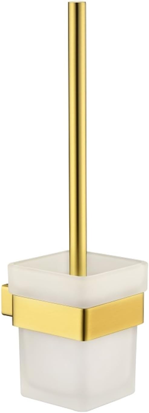 Brushed Gold Stainless Steel Wall-Mounted Bathroom Set Toilet Brush Holder Towel Ring Paper Holder Metal Dish Holder Cup Holder (Color : Paper Holder) (Towel Ring)