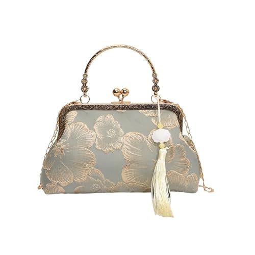 Pochette de soirée fleurie avec broderies artisanales personnalisées