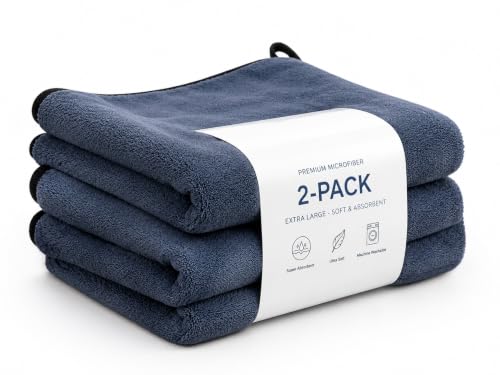 Microfiber Car Cleaning Cloth - 800 GSM Medium (40x40 CM) Pack of 2 - Microfiber Cloth for Car - Suede Edging for Cleaning, Drying and Detailing (Pack