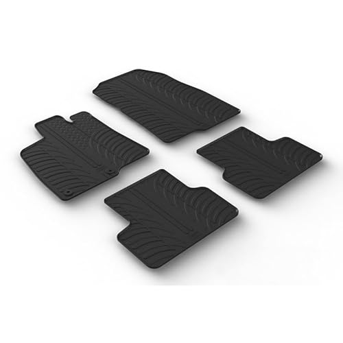 Gledring Tappetini in Gomma Compatibile con Peugeot 3008 III Hybrid 2024- (Profilo T 4-Parti + Clip di Montaggio)