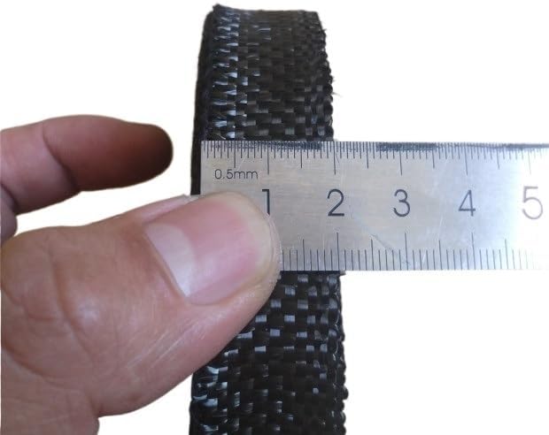 Carbon Fiber Fabric Braid Belt - 20mm/30mm Wide Plain Woven Cloth - 3K 280g - 1 Piece(50mmx5meters)