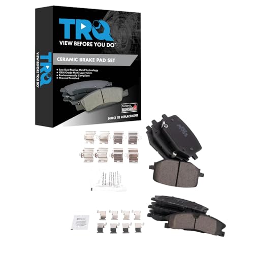 TRQ Brake Pads Ceramic Compatible with 2013-2019 Ford Police Interceptor Utility