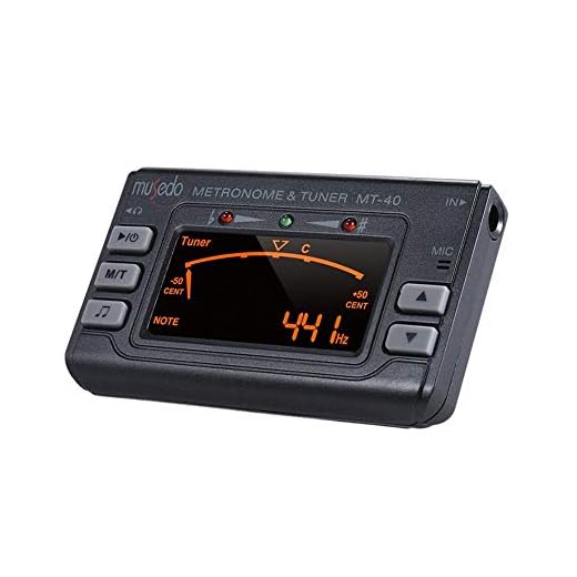 Musedo Mt-40 Cromático + metronomo Metrónomo, afinador y generador de tonos digital, todo en uno-pantalla lcd de gran tamaño, color negro