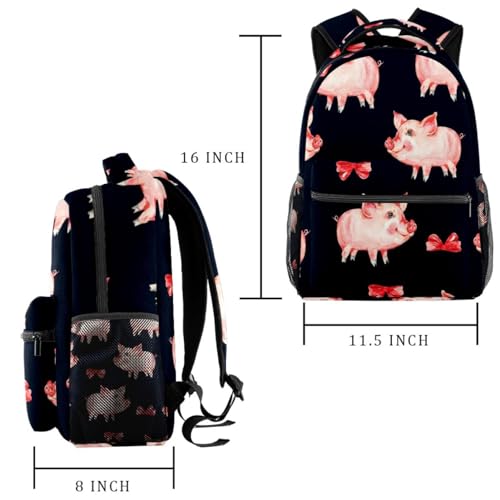 Sac à dos d'école cochon rouge, le cadeau stylé pour ados