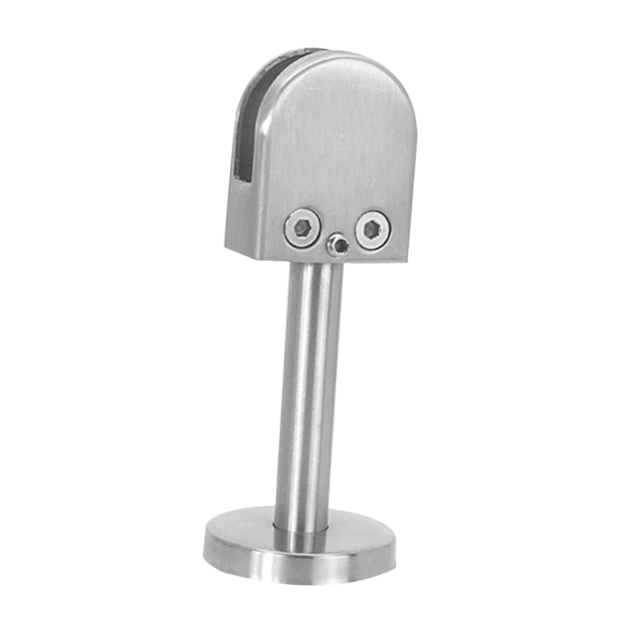 Soporte de clip para vidrio de acero inoxidable con varilla fija para mamparas y pasamanos
