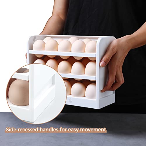 Doxila Egg Holder For Refrigerator, Egg Tray Fit For Most Refrigerator Egg Basket Egg Storage Container Egg Organizer For Refrigerator Door 60 Count Space Saver(2 Pack) #TOP4
