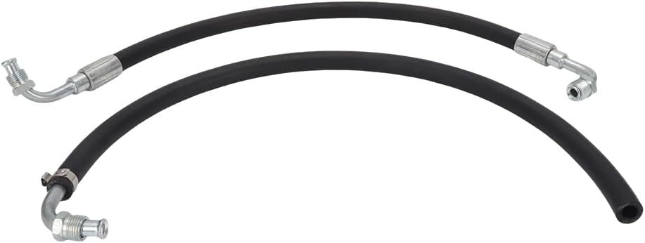 Power Steering Hose Kit for GM Cars and Trucks, 3/8" Rubber, Includes 24" Pressure Hose and 26" Return Hose, Leak-Free Fittings, Easy Installation