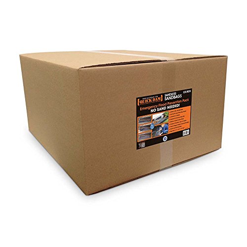 Image of Quick Dam QD1224-120 Water-Activated Sandless Sandbags, 120 /Pack, 120 Pack, Black, 120 Pack