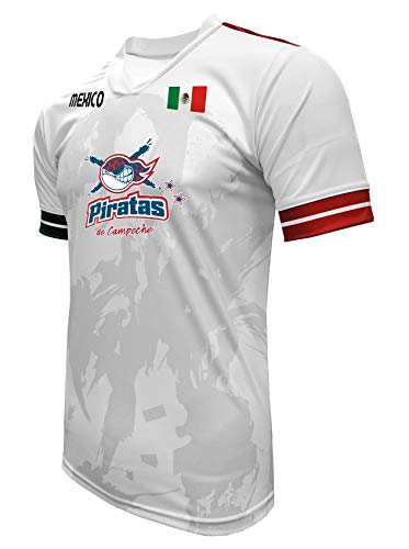 Jersey Mexico Piratas de Campeche 100% Polyester White/Grey_Made in Mexico miniatura 2