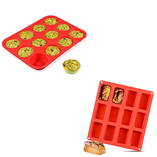 Caketime Silicone Muffin Pan, Silicone Mini Loaf Pan #TOP17