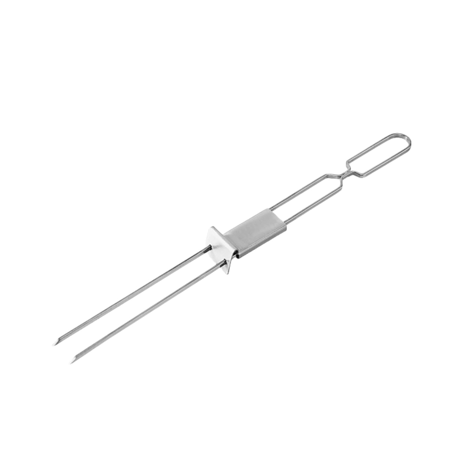 Spiedini per barbecue a forma di U in acciaio inox, comode e stabili, forchette a doppia estremità per barbecue all'aperto, per spiedini di agnello e ali di pollo, 116 (1)