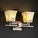 Justice Design ALR-8702-15-DBRZ Alabaster Rocks - 16" Two Light Bath Bar, Choose Finish: Dark Bronze Finish, Choose Lamping Option: Standard Lamping