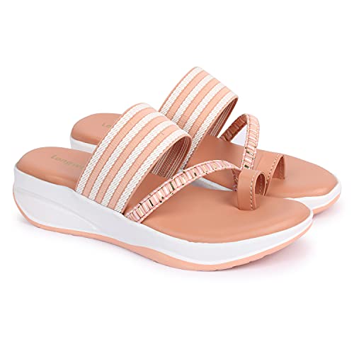 Image of Longwalk Women's Sandal Striped Design Stylish Wedges
