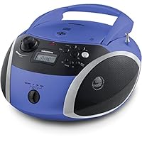 Grundig GRB 3000 BT draagbare radio Boombox met Bluetooth roze/zilver