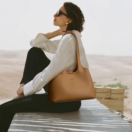 Image of BOSTANTEN Satchel Purses for Women Trendy Slouchy Bags Vegan Leather Shoulder Bag Designer Purses with Adjustable Strap