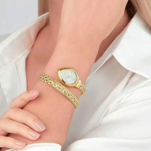 Image of Gold Jewellery Style Watch for Women | Fashion Bangle Analog Wrist Watch