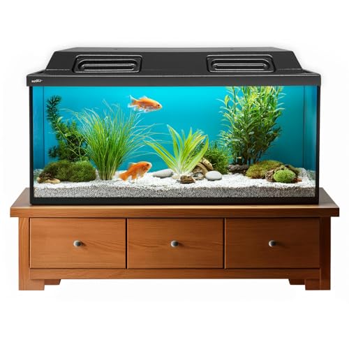 ZooPaul Aquarium Abdeckung 80x35 mit 2X LED T8 Beleuchtung 9W Terrarium Haube Deckel